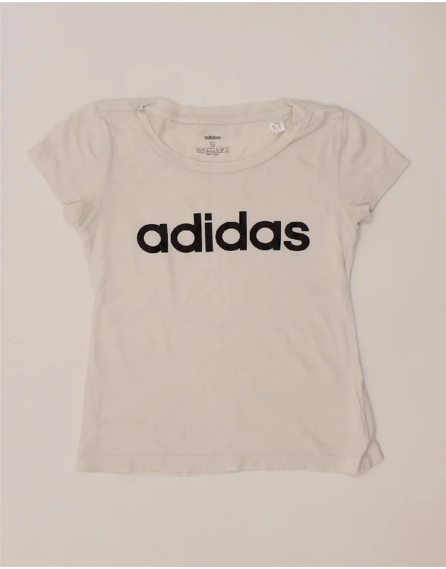 ADIDAS Girls Graphic Vest Top 9-10 Years Small White