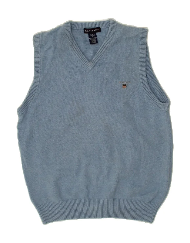 GANT Boys Vest Tank Top 9-10 Years Large Blue Cotton