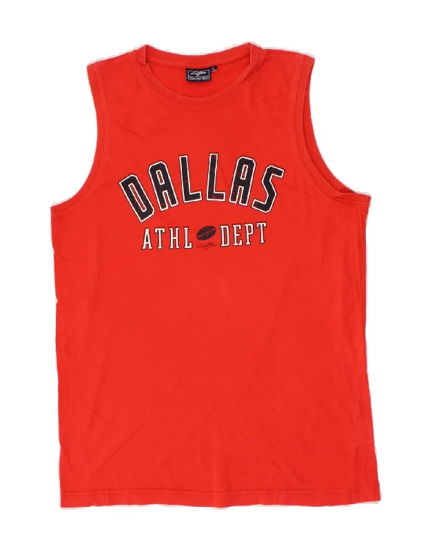 LOTTO Mens Dallas Cowboys Graphic Vest Top Large Red Cotton