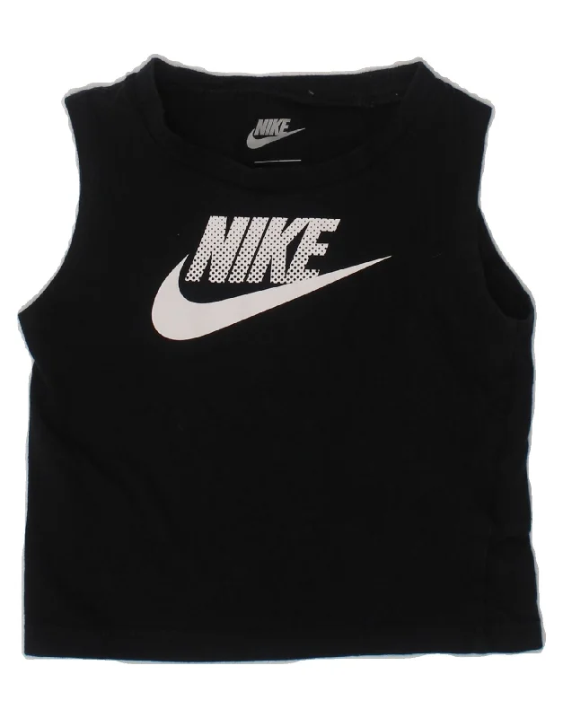 NIKE Baby Boys Graphic Vest Top 18-24 Months Black Cotton