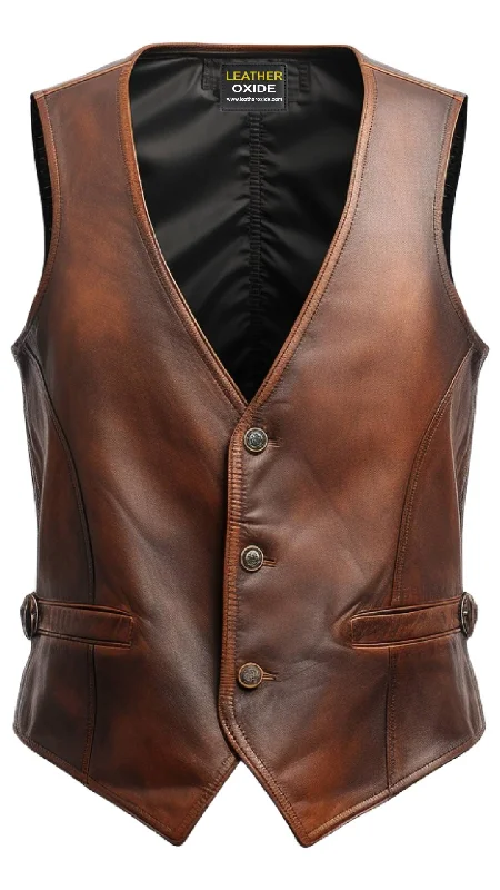 Men Vintage Leather Vest