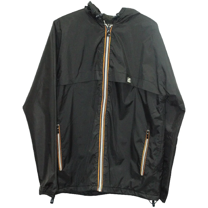 APC x KWay Windbreaker Jacket in Black Nylon