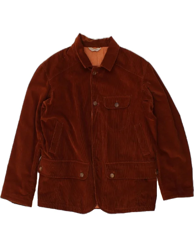 CAPALBIO Mens Corduroy Jacket IT 50 Large Brown Cotton