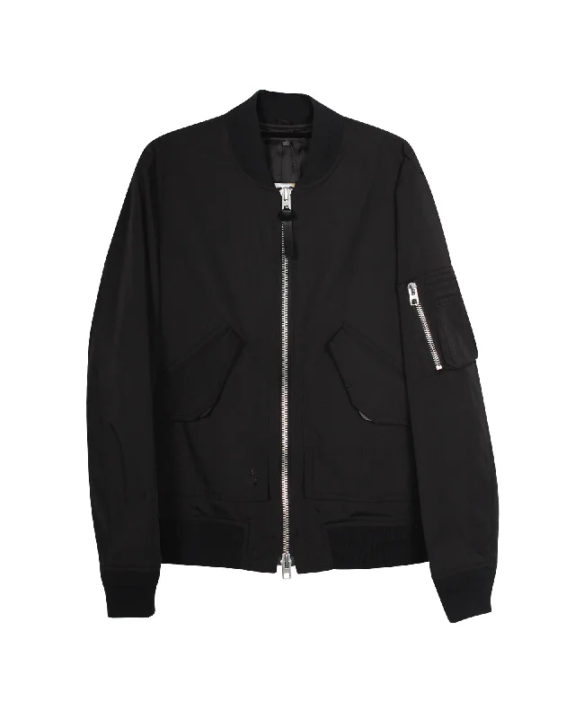 Coach Bomber Jacket in Black Polyester