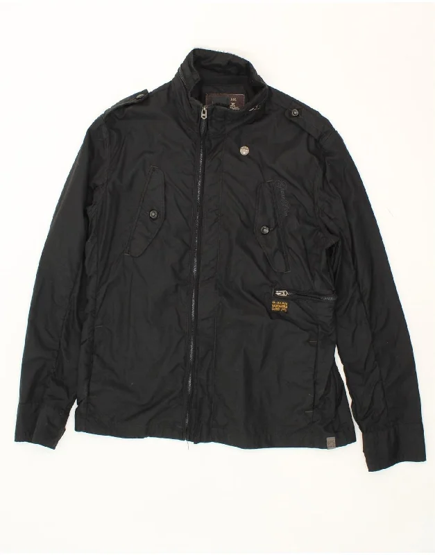 G-STAR Mens Military Jacket UK 44 2XL Black Polyamide