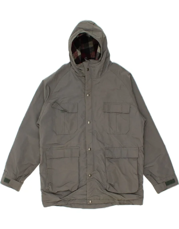 L.L.BEAN Mens Hooded Utility Jacket UK 40 Large Grey