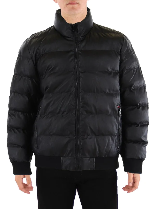 Mens Insulated Coated Puffer Jacket