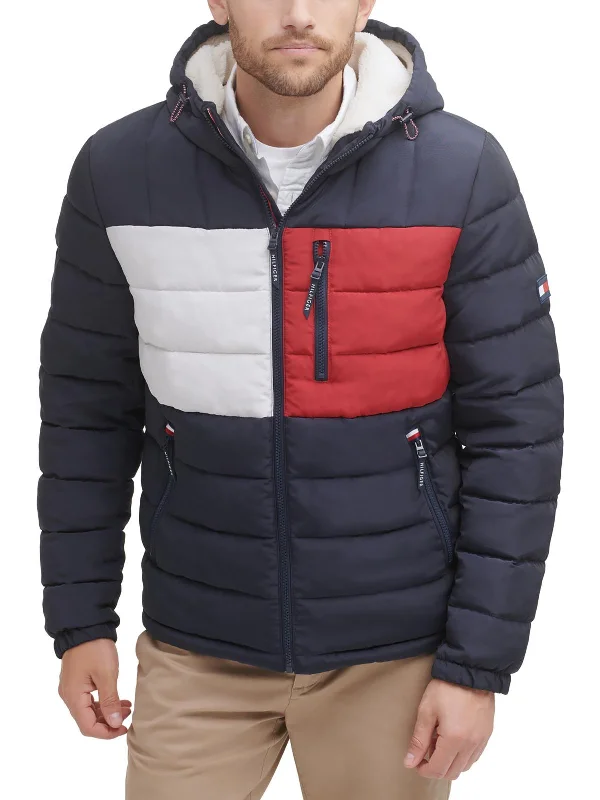 Mens Insulated Hooded Puffer Jacket