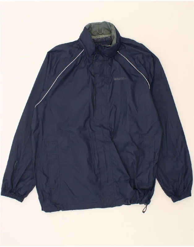 MOUNTAIN WAREHOUSE Mens Rain Jacket UK 44 2XL Navy Blue Polyester