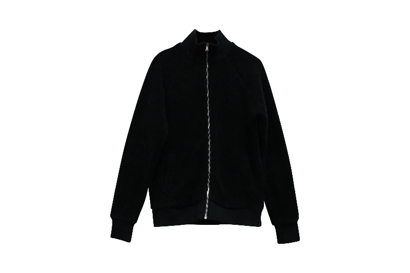 Mr P. Fleece Zip Up Jacket in Black Polyester