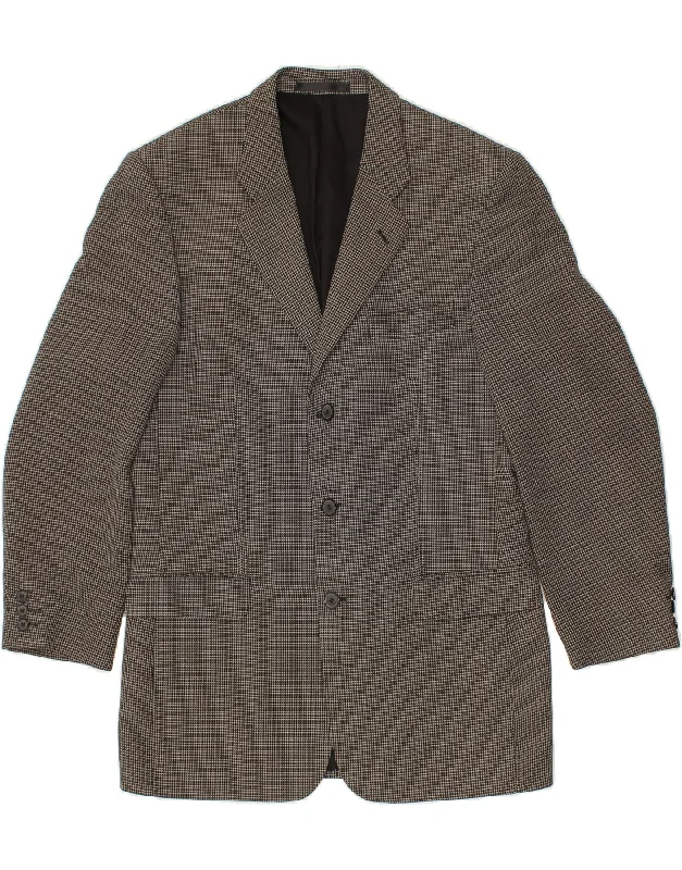 ST. BERNARD Mens 3 Button Blazer Jacket IT 50 Large Grey Check Wool