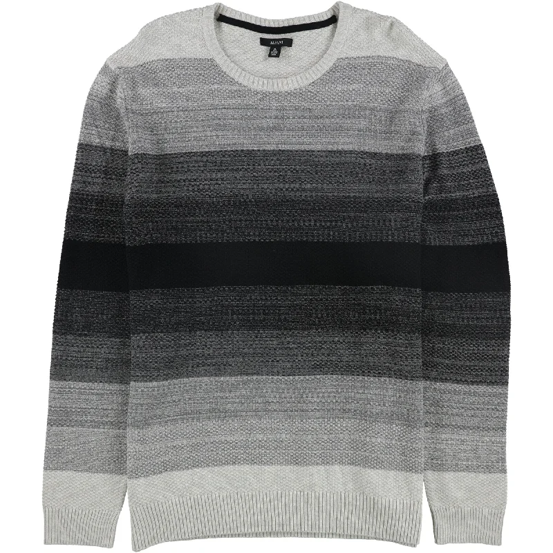 Alfani Mens Textured Ombre Pullover Sweater, Grey, XX-Large