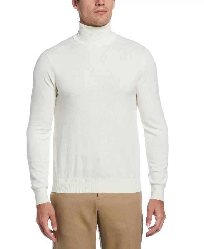 Solid Tech Knit Turtleneck Sweater