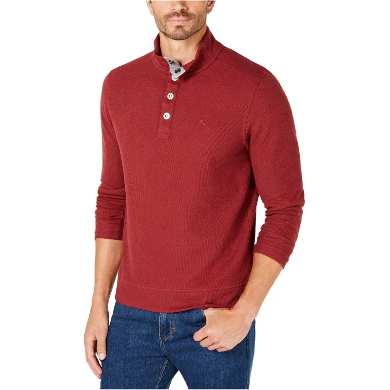 Tommy Bahama Mens Cold Springs Mock-Collar Henley Sweater