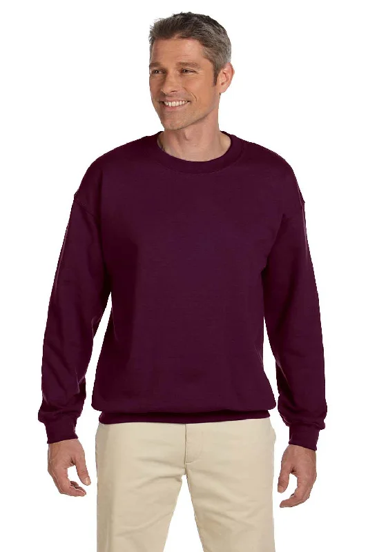 Gildan Mens Pill Resistant Fleece Crewneck Sweatshirt - Maroon